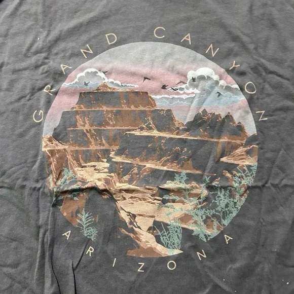Women’s Time & Tru Grand Canyon Arizona Grey T Shirt Size XXL (20) - Picture 2 of 3